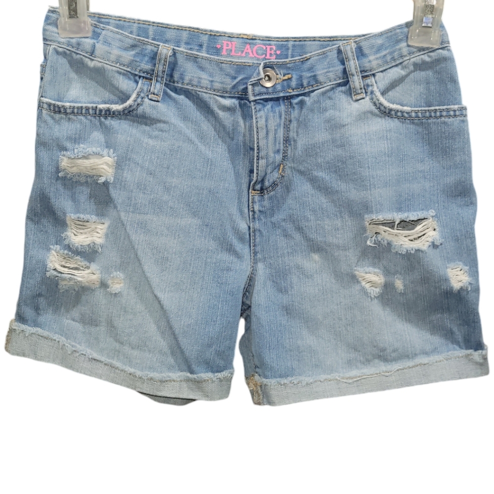 Children's Place distressed cuffed jean shorts Size 14